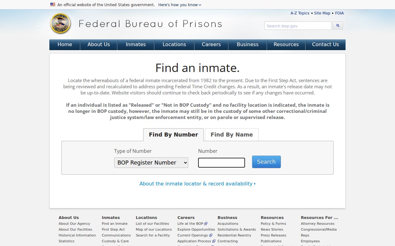 Crystal Lake criminal records federal custody locator
