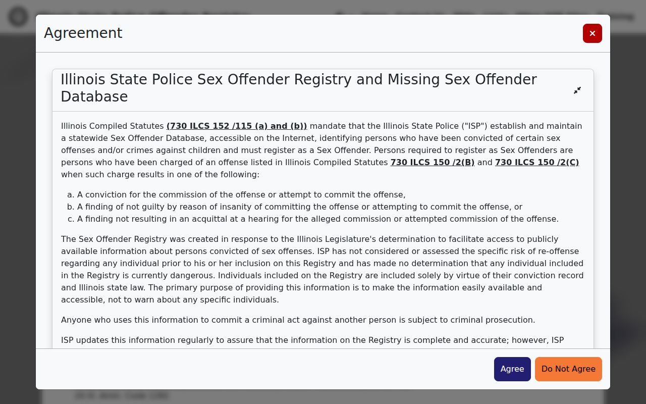 McHenry County sex offender registry ISP search